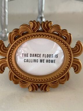 New honorable citizens original art miniature  gold ornate oval frame mini dance
